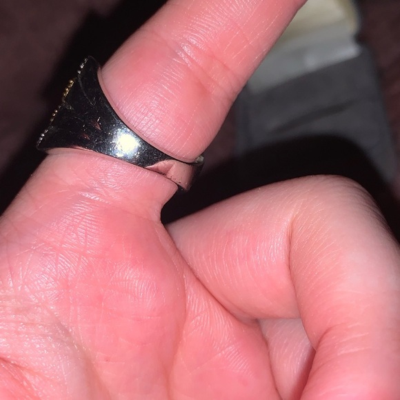 Vintage Cross Wrap Sterling Silver Ring, Size 8 - Picture 3 of 3